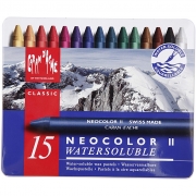 Neocolor II akvarellkritor, mixade färger, L: 10 cm, 15 st./ 1 förp.