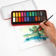 Akvarellset, mixade färger, stl. 12x30 mm, 24 färg/ 1 förp.
