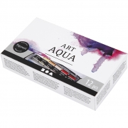 Art Aqua akvarellfärger, standardfärger, ½-pan, stl. 10x20 mm, 12 färg/ 1 förp.