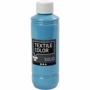 Textile Solid textilfärg, turkosblå, täckande, 250 ml/ 1 flaska