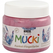 Mucki Fingerfärg, metallicrosa, 150 ml/ 1 burk