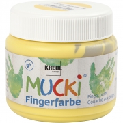 Mucki Fingerfärg, gul, 150 ml/ 1 burk