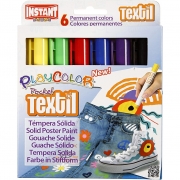 Playcolor Textilfärg, mixade färger, L: 14 cm, 6 st./ 1 förp., 5 g
