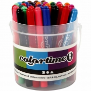 Colortime tuschpennor, mixade färger, spets 5 mm, 42 st./ 1 förp.