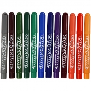 Colortime tuschpennor, kompletterande färger, spets 5 mm, 12 st./ 1 förp.