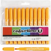 Colortime tuschpennor, varm gul, spets 5 mm, 12 st./ 1 förp.