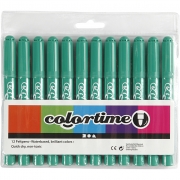Colortime tuschpennor, klargrön, spets 5 mm, 12 st./ 1 förp.