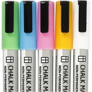 Chalk markers, starka färger, spets 1,2-3 mm, 5 st./ 1 förp.