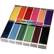 Colortime färgblyerts, mixade färger, L: 17,45 cm, kärna 3 mm, 12x24 st./ 1 förp.