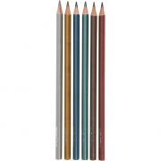 Colortime färgblyerts, metallicfärger, L: 17,45 cm, kärna 3 mm, 6 st./ 1 förp.