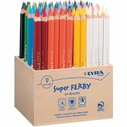 Lyra Super Ferby 1 färgpennor, mixade färger, L: 18 cm, kärna 6,25 mm, 96 st./ 1 förp.