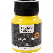 Creall Studio akrylfärg, semi opaque, primary yellow (06), 500 ml/ 1 flaska