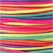 Multicolor knytsnöre, neonfärger, tjocklek 1 mm, 28 m/ 1 rl.