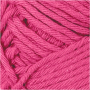 Bomullsgarn, rosa, nr. 8/8, L: 80-85 m, stl. maxi , 50 g/ 1 nystan