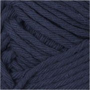 Bomullsgarn, mörkblå, nr. 8/8, L: 80-85 m, stl. maxi , 50 g/ 1 nystan