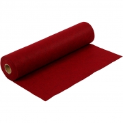 Hobbyfilt, röd, B: 45 cm, tjocklek 1,5 mm, Melerad, 180-200 g, 5 m/ 1 rl.