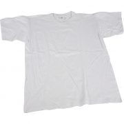 T-shirts, vit, B: 32 cm, stl. 3-4 år, rund hals, 1 st.