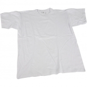 T-shirt, vit, B: 44 cm, stl. 12-14 år, rund hals, 1 st.