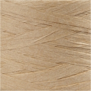 Raffia pappersgarn, sand, B: 7-8 mm, 100 m/ 1 rl.