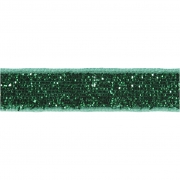Dekorationsband, grön, B: 10 mm, 5 m/ 1 rl.