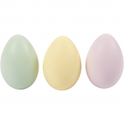 Ägg, H: 6 cm, pastellfärger, 12 st./ 1 förp.
