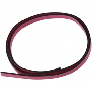 Imiterat läderband, rosa, B: 10 mm, tjocklek 3 mm, 1 m/ 1 förp.