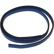Imiterat läderband, blå, B: 10 mm, tjocklek 3 mm, 1 m/ 1 förp.