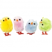 Påskkycklingar, pastellfärger, H: 30 mm, 12 st./ 1 förp.