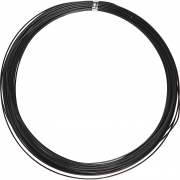 Aluminiumtråd, svart, Rund, tjocklek 1 mm, 16 m/ 1 rl.