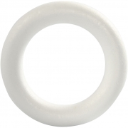Ring, vit, stl. 17 cm, tjocklek 30 mm, 1 st.