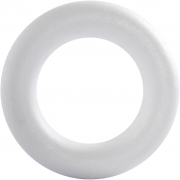 Ring, vit, stl. 21,5 cm, tjocklek 45 mm, 1 st.