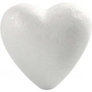 Hjärtan, vit, H: 8 cm, 50 st./ 1 förp.