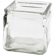 Fyrkantiga värmeljushållare, H: 10 cm, stl. 10x10 cm, 12 st./ 1 låda