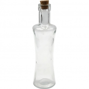 Glasflaskor, H: 21 cm, Hålstl. 1,5 cm, 250 ml, 12 st./ 1 låda