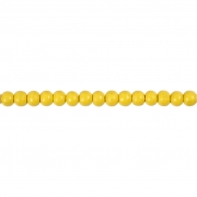 Träpärlor, gul, Dia. 5 mm, Hålstl. 1,5 mm, 6 g/ 1 förp., 150 st.