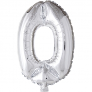 Folieballong, silver, 0, H: 41 cm, 1 st.