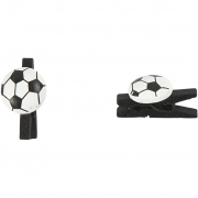 Fotbollsklämma, svart, stl. 14x25 mm, tjocklek 12 mm, 10 st./ 1 förp.