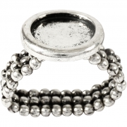 Cabochon ring, antiksilver, Dia. 19 mm, Hålstl. 14 mm, 1 st.