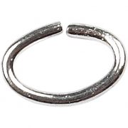 Ovala ringar, försilvrad, tjocklek 0,7 mm, 50 st./ 1 förp.