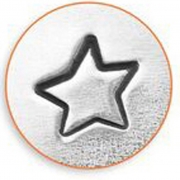 Prägelstämpel, stjärna, L: 65 mm, stl. 3 mm, 1 st.