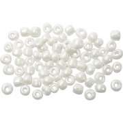 Rocaipärlor, pärlemor, Dia. 4 mm, stl. 6/0 , Hålstl. 0,9-1,2 mm, 25 g/ 1 förp.