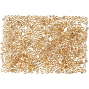 Rocaipärlor, persika, Dia. 1,7 mm, stl. 15/0 , Hålstl. 0,5-0,8 mm, 500 g/ 1 påse