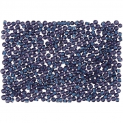 Rocaipärlor, mörkblå, Dia. 1,7 mm, stl. 15/0 , Hålstl. 0,5-0,8 mm, 500 g/ 1 påse
