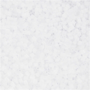 Rocaipärlor, vit, 2-cut, Dia. 1,7 mm, stl. 15/0 , Hålstl. 0,5 mm, 25 g/ 1 förp.