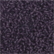 Rocaipärlor, frostad lila, 2-cut, Dia. 1,7 mm, stl. 15/0 , Hålstl. 0,5 mm, 500 g/ 1 påse