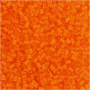 Rocaipärlor, transparent orange, 2-cut, Dia. 1,7 mm, stl. 15/0 , Hålstl. 0,5 mm, 25 g/ 1 förp.