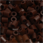 Rörpärlor, brun (32229), stl. 5x5 mm, Hålstl. 2,5 mm, medium, 1100 st./ 1 förp.