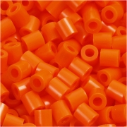 Rörpärlor, orange klar (32233), stl. 5x5 mm, Hålstl. 2,5 mm, medium, 1100 st./ 1 förp.
