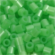 Rörpärlor, grön pärlemor (32240), stl. 5x5 mm, Hålstl. 2,5 mm, medium, 1100 st./ 1 förp.