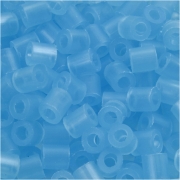 Rörpärlor, neonblå (32235), stl. 5x5 mm, Hålstl. 2,5 mm, medium, 6000 st./ 1 förp.